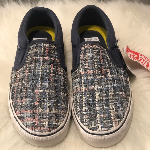 vans tweed slip on